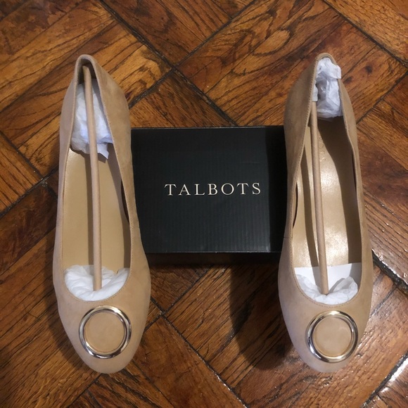 Talbots Shoes - Talbots | Beige Suede Flat Shoes